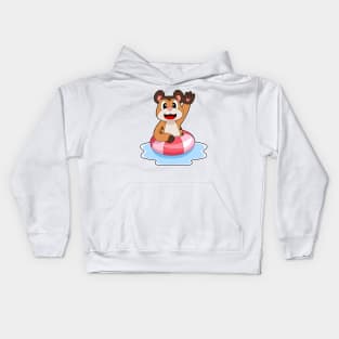 Meerkat Swimming Lifebuoy Kids Hoodie